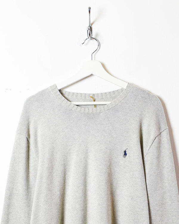 Stone Polo Ralph Lauren Knitted Sweatshirt - Large