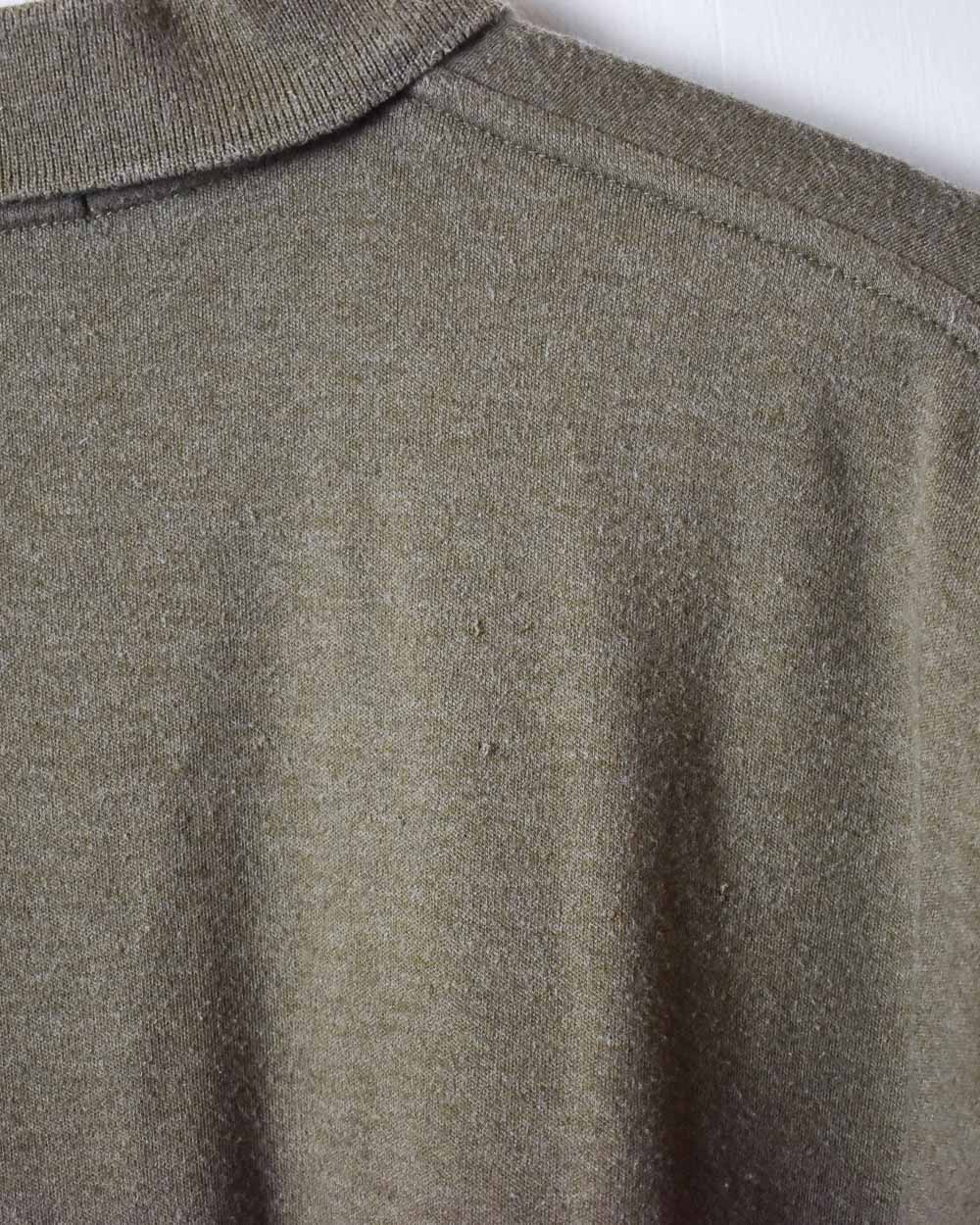 Khaki Polo Ralph Lauren Long Sleeved Polo Shirt - Large