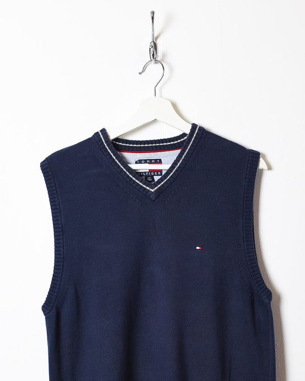 Navy Tommy Hilfiger Knitted Sweater Vest - Small