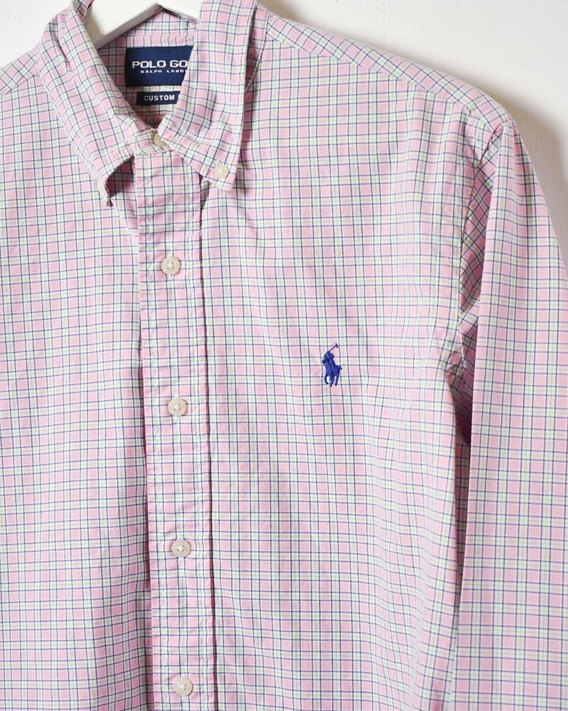 Vintage 90s Pink Polo Golf Ralph Lauren Checked Shirt - Small