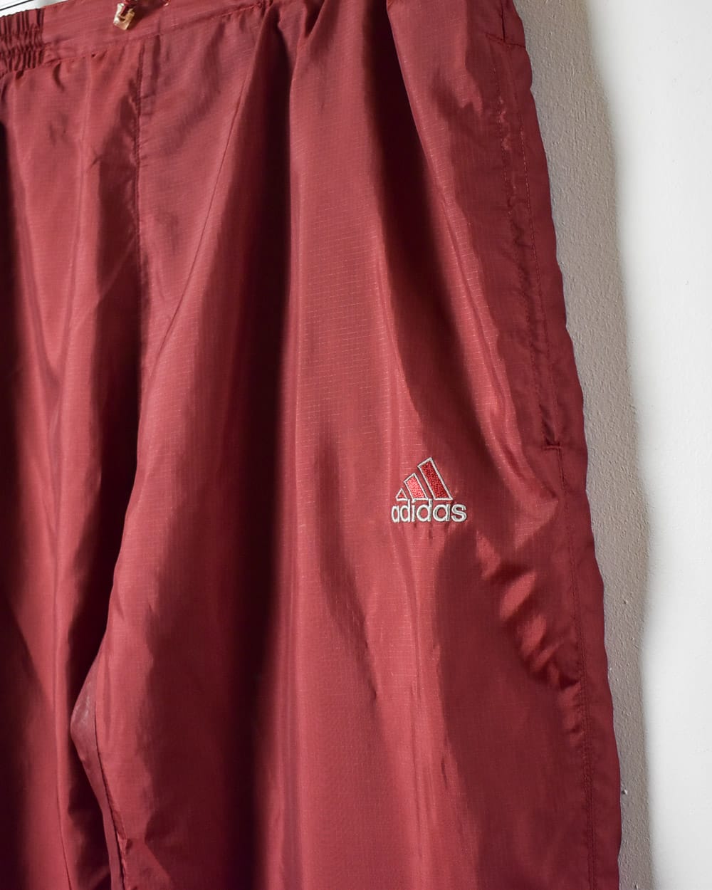 Red Adidas Tracksuit Bottoms - Large