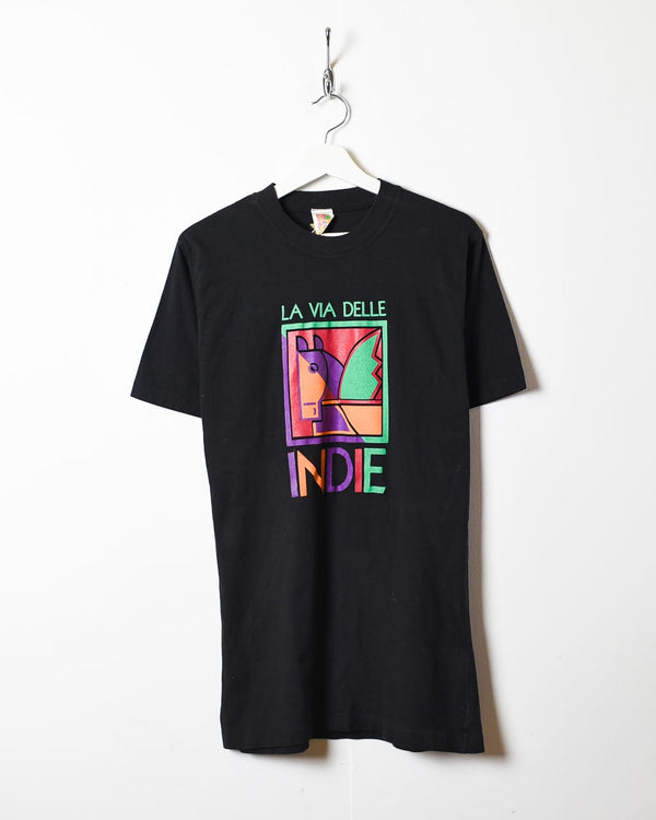 Black Indie LA Via Delle T-Shirt - Large