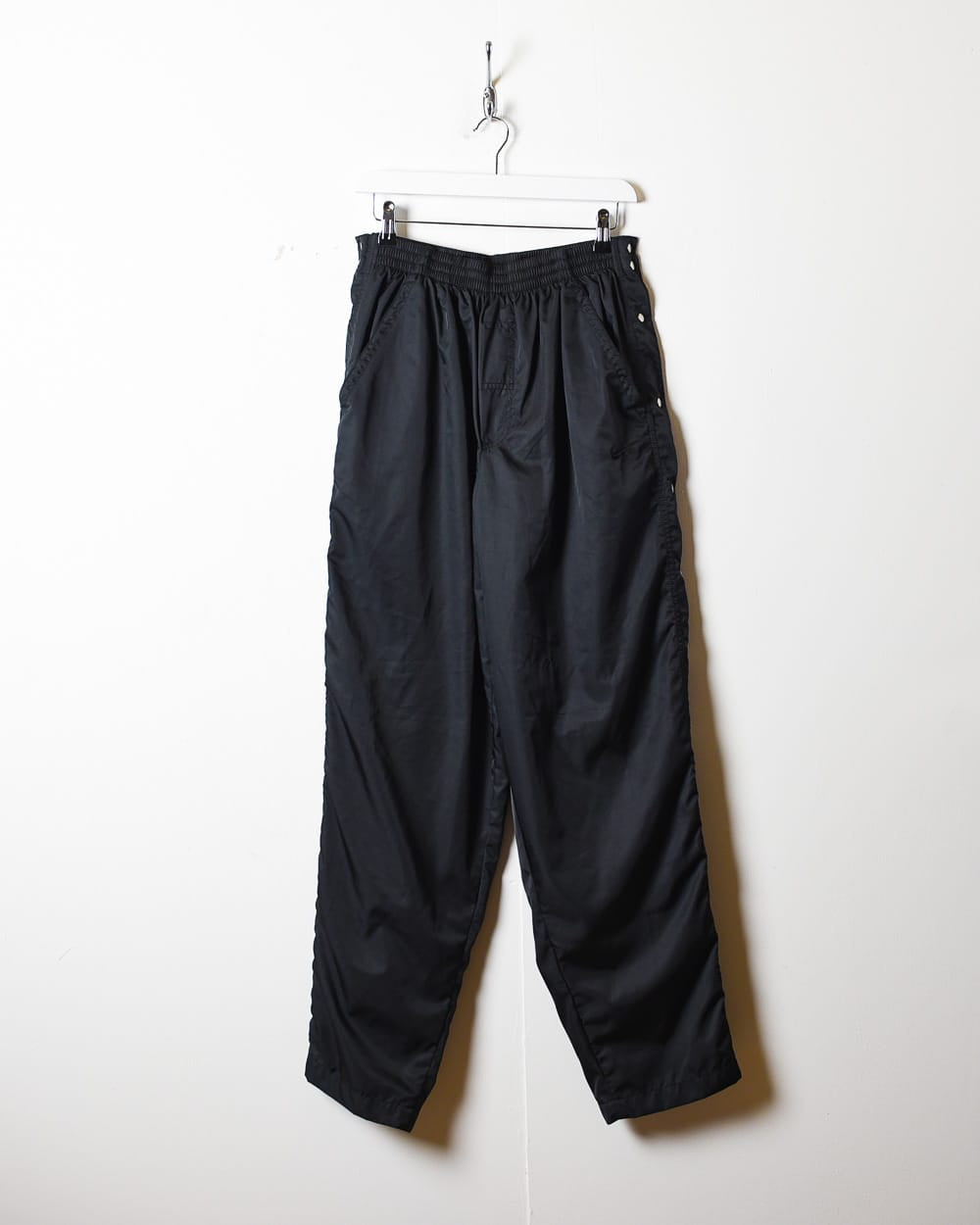 Black Nike Popper Tracksuit Bottoms - Medium