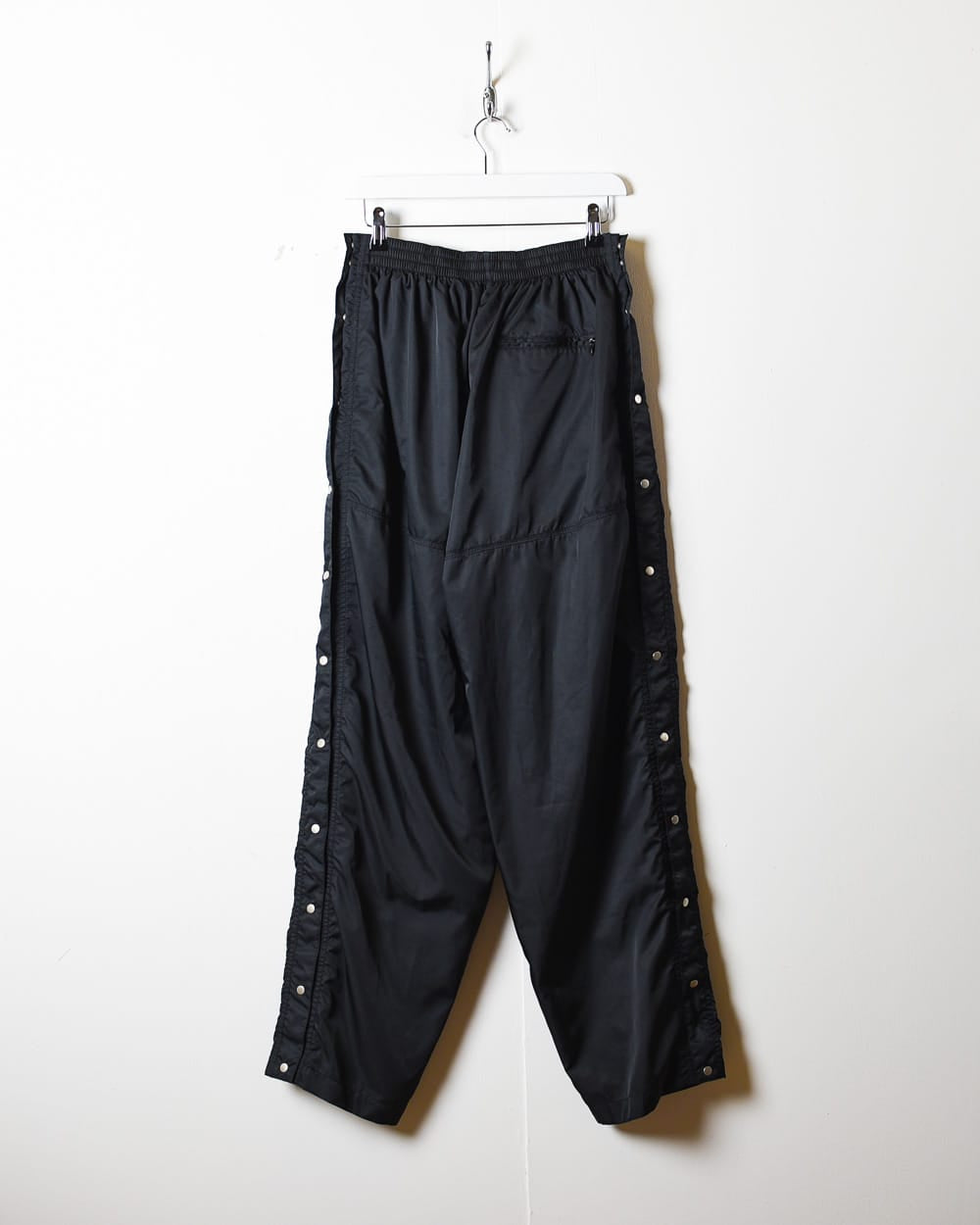 Black Nike Popper Tracksuit Bottoms - Medium