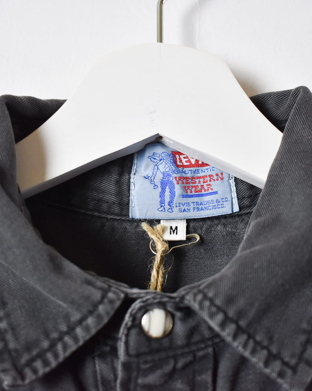 Vintage 70s Black Levi s 70s Denim Shirt Medium Domno Vintage