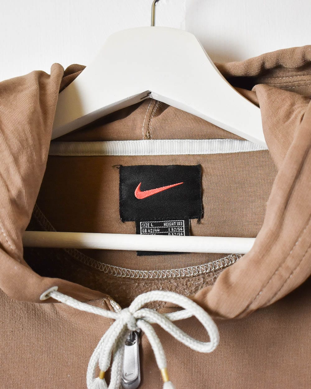 Brown Nike Zip-Through Hoodie - Large
