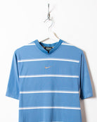 Blue Nike Striped T-Shirt - Small