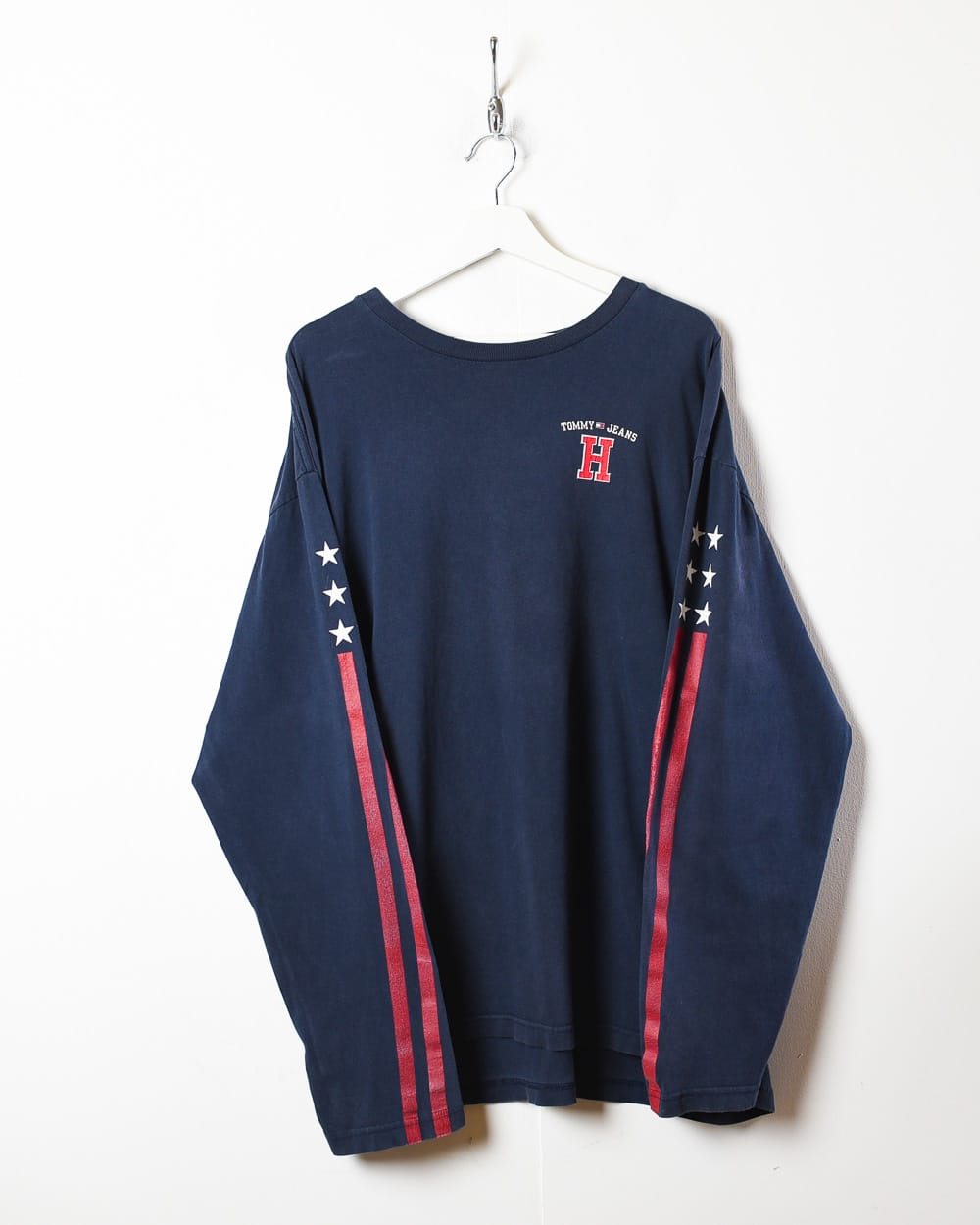 Navy Tommy Jeans Long Sleeved T-Shirt - X-Large