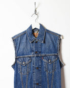 Blue Levi's Denim Sleeveless Jacket - Small Women's