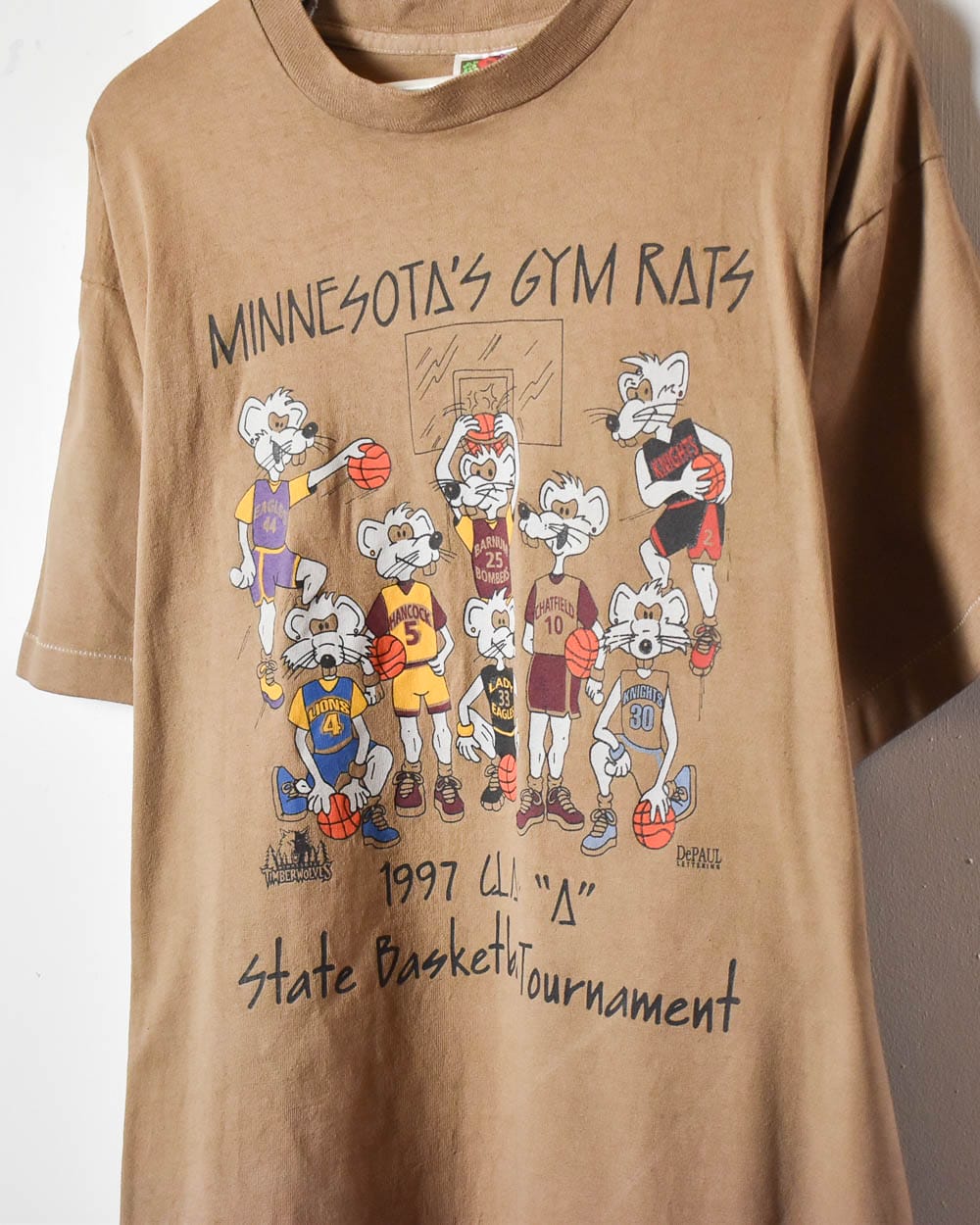 Brown Minnesota's Gym Rats 1997 Single Stitch T-Shirt - X-Large