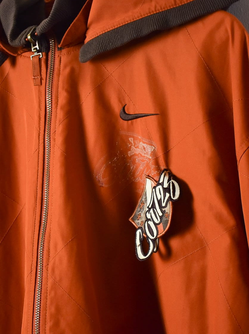 Orange Nike Cor72z Reversible Hooded Varsity Jacket - XX-Large