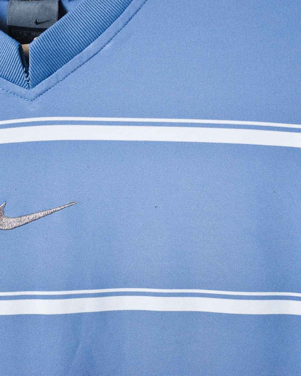 Blue Nike Striped T-Shirt - Small