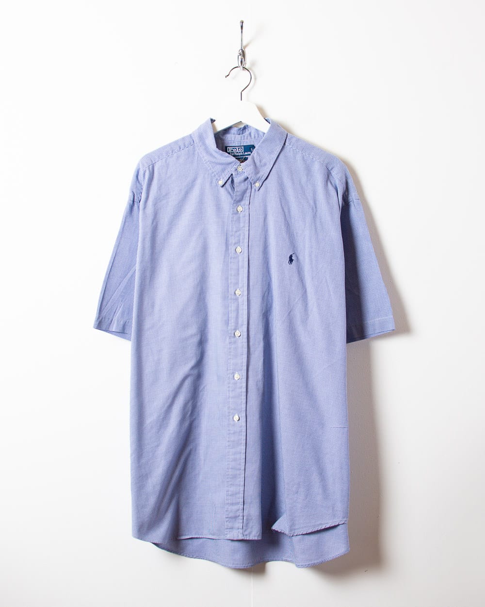 Vintage 90s Blue Polo Ralph Lauren Short Sleeved Shirt - XX-Large