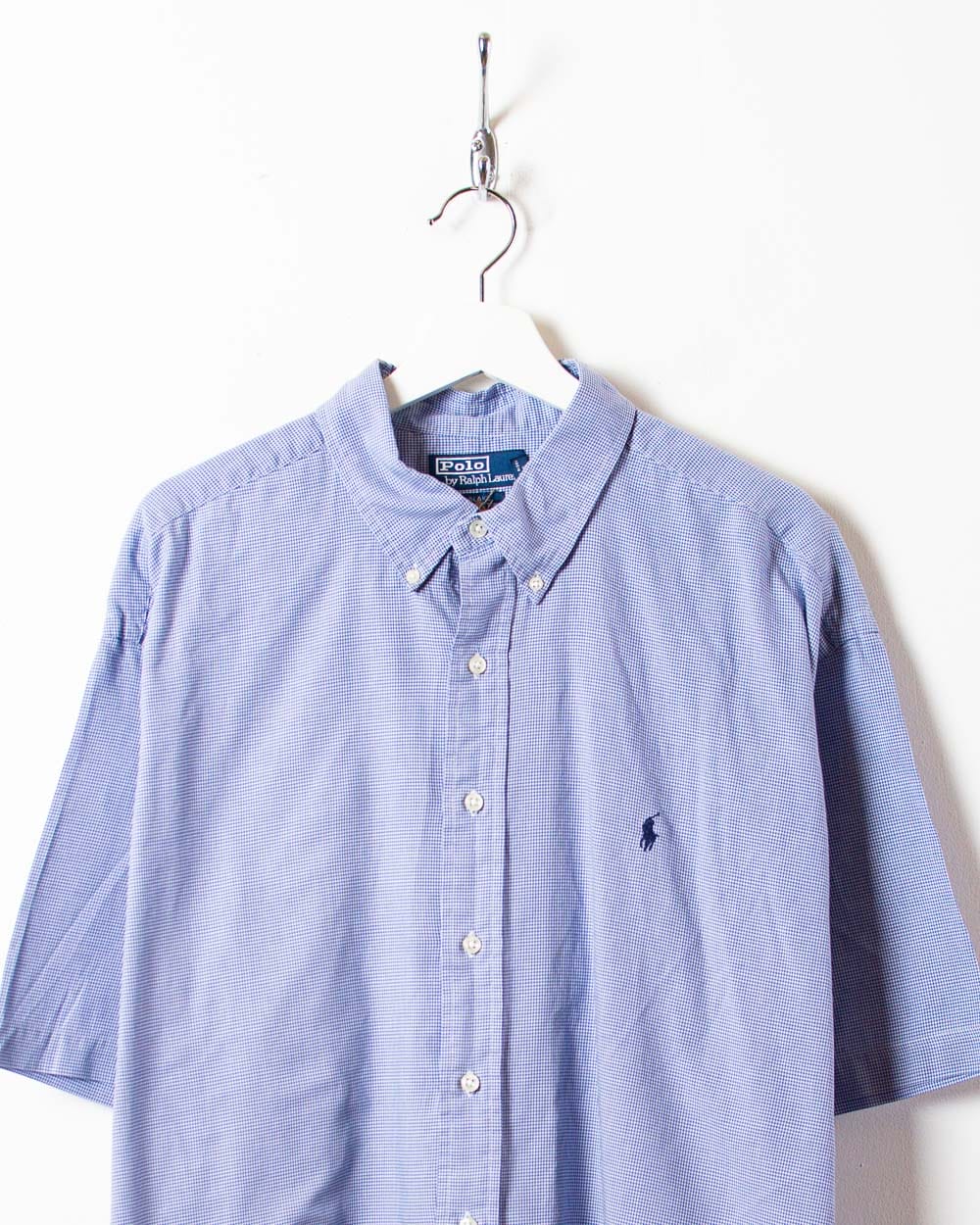 Vintage RALPH LAUREN on sale Short Sleeve Shirt | Light Blue | S/M/L | Button Up | Cotton | Classic | Designer | Top | Periwinkle