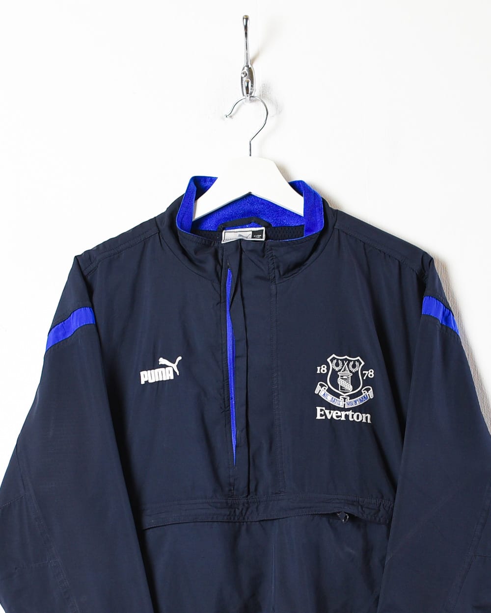 Navy Puma Everton FC 2000/02 1/4 Zip Track Jacket - Small
