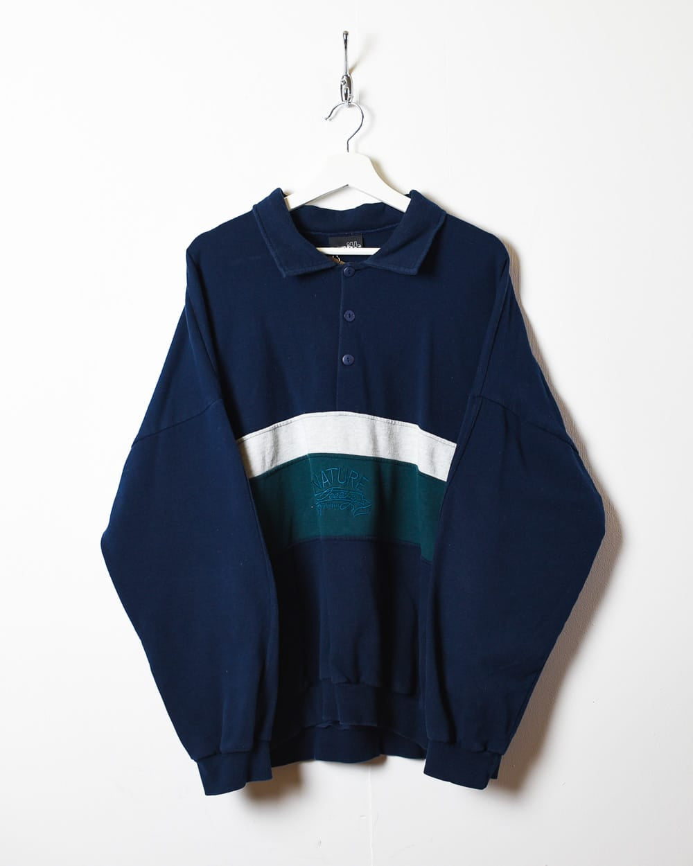 Navy Voith Collared Sweatshirt - X-Large