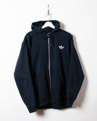 Black Adidas Zip-Through Hoodie - Large