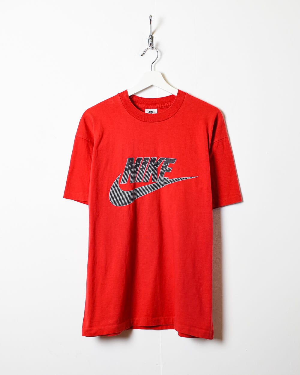 Vintage 90s Red Nike T Shirt Medium Cotton Domno Vintage