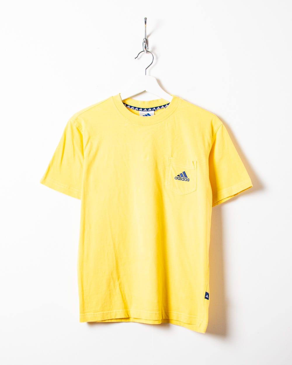 Yellow Adidas Pocket T-Shirt - Medium Women's