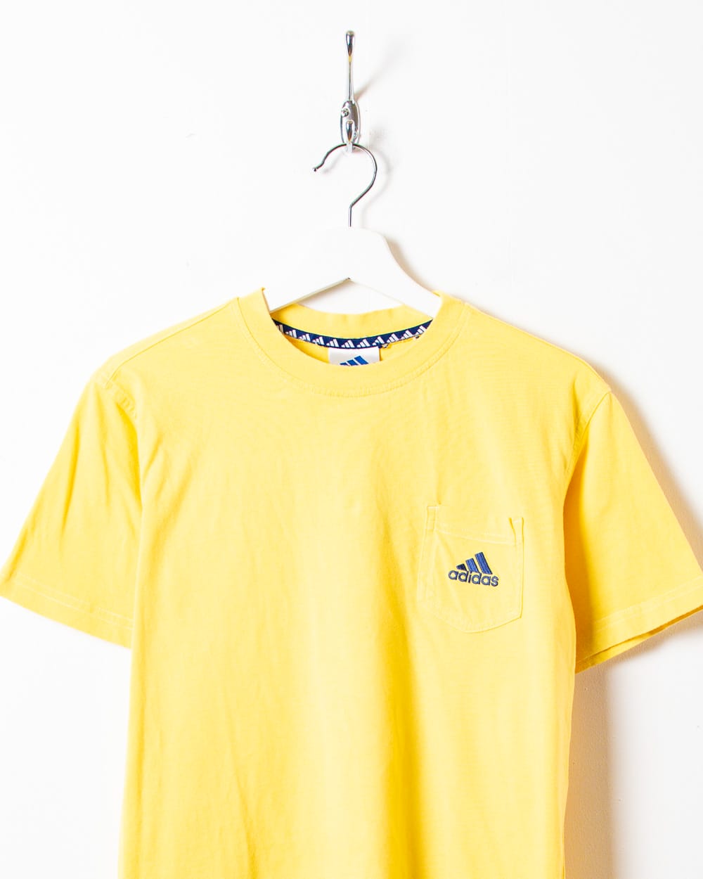 Yellow Adidas Pocket T-Shirt - Medium Women's