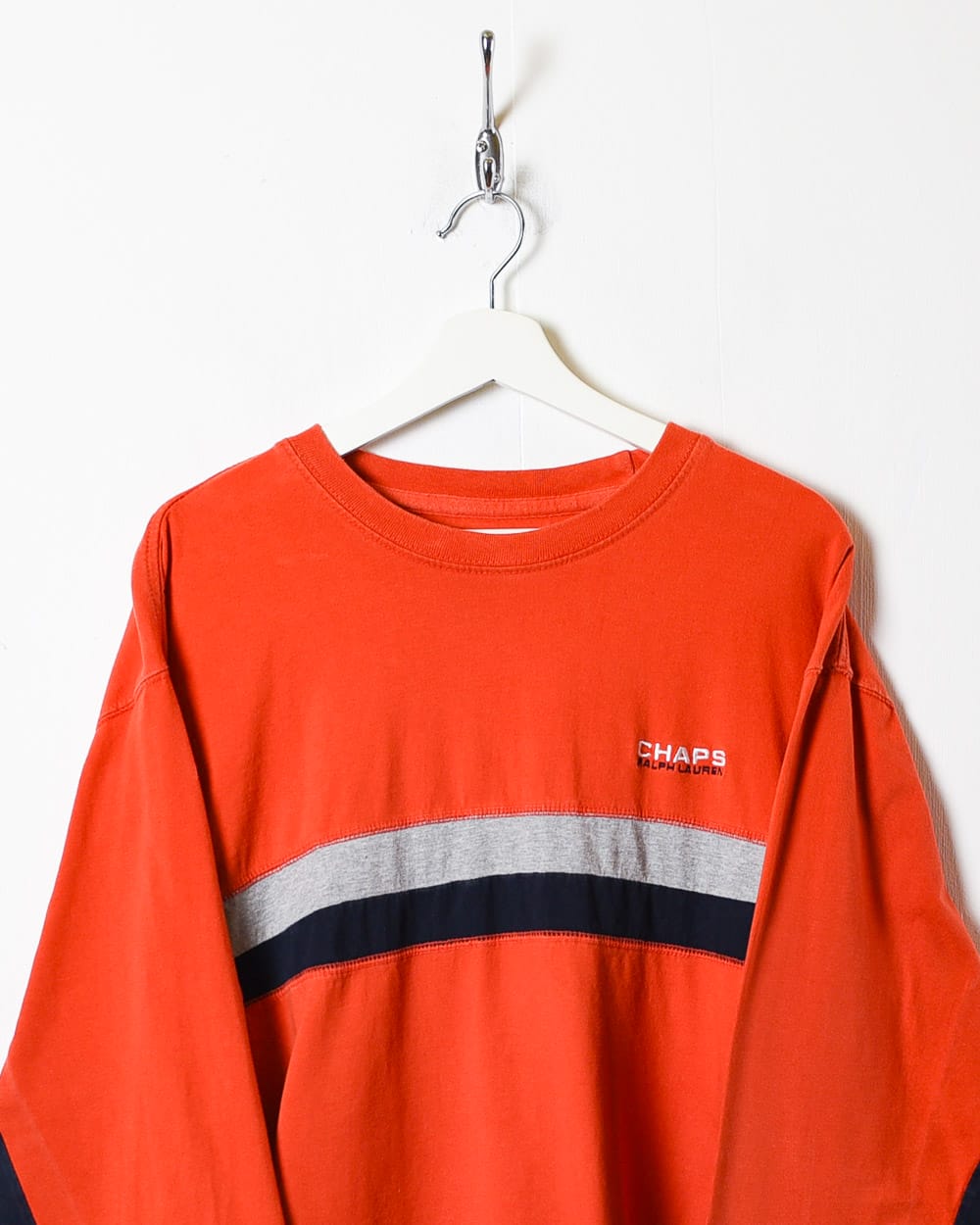 Orange Chaps Ralph Lauren Long Sleeved T-Shirt - X-Large