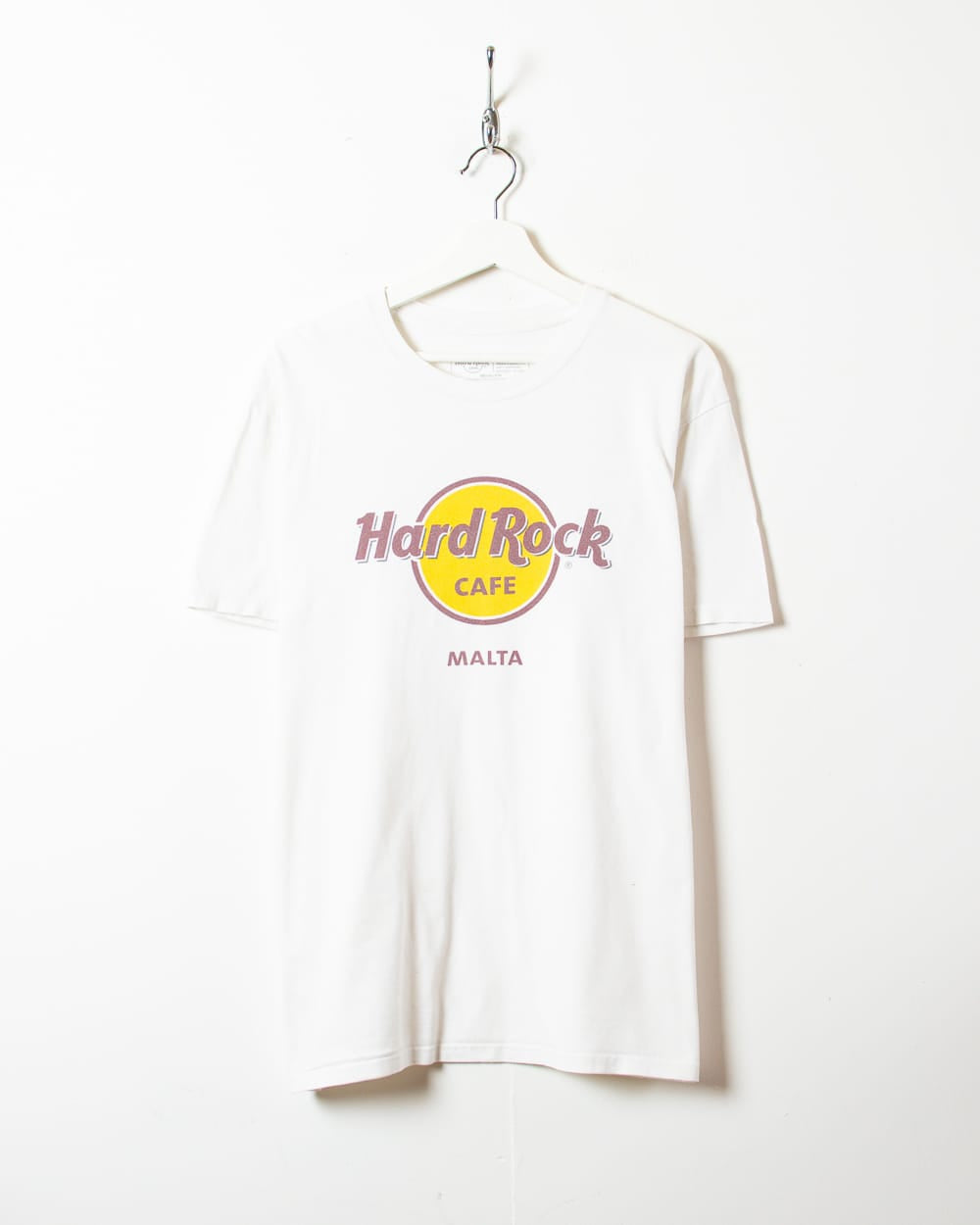 Vintage 00s White Hard Rock Cafe Malta T Shirt Large Cotton Domno Vintage