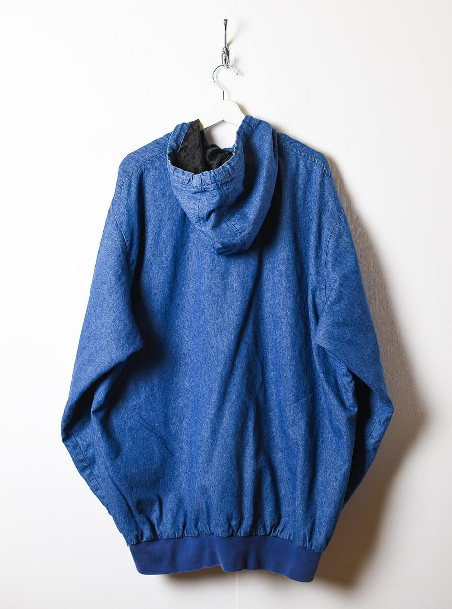 Blue King Size Hooded Workwear Jacket - XX-Large