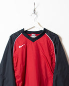 Red Nike Pullover Windbreaker Jacket - Small