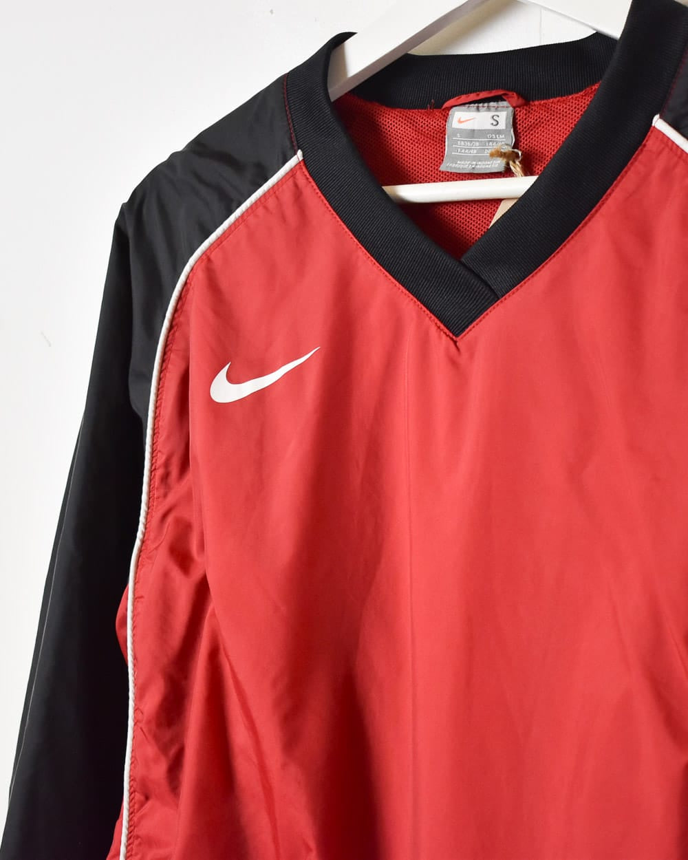 Red Nike Pullover Windbreaker Jacket - Small