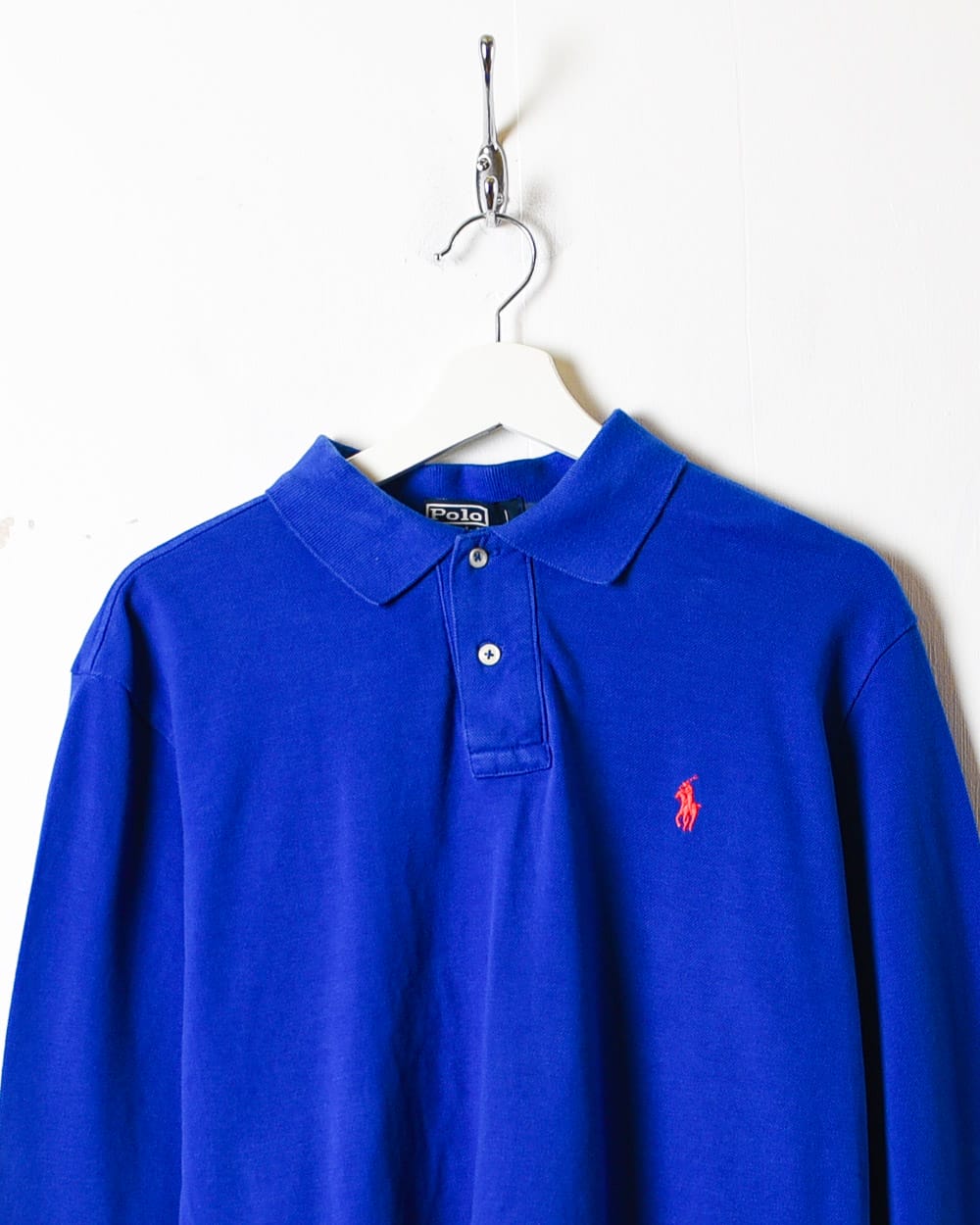 Blue Polo Ralph Lauren Long Sleeved Polo Shirt - Small