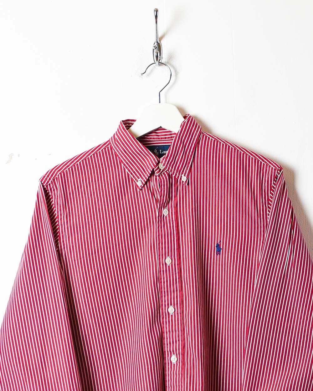 Red Polo Ralph Lauren Striped Shirt - Small