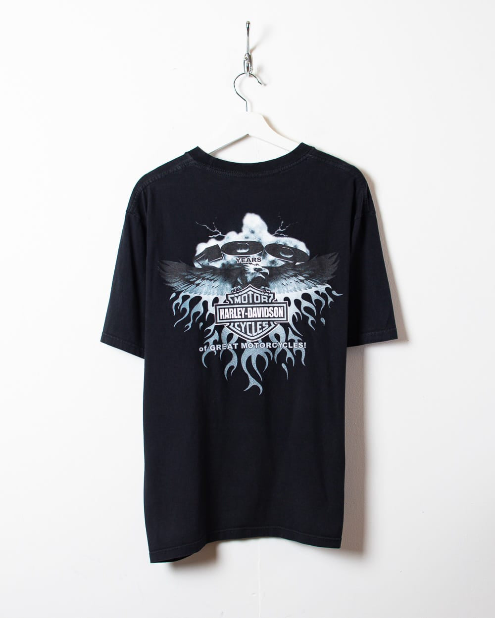 Black Harley Davidson 100 Years Of Great Motorcycles T-Shirt - Large
