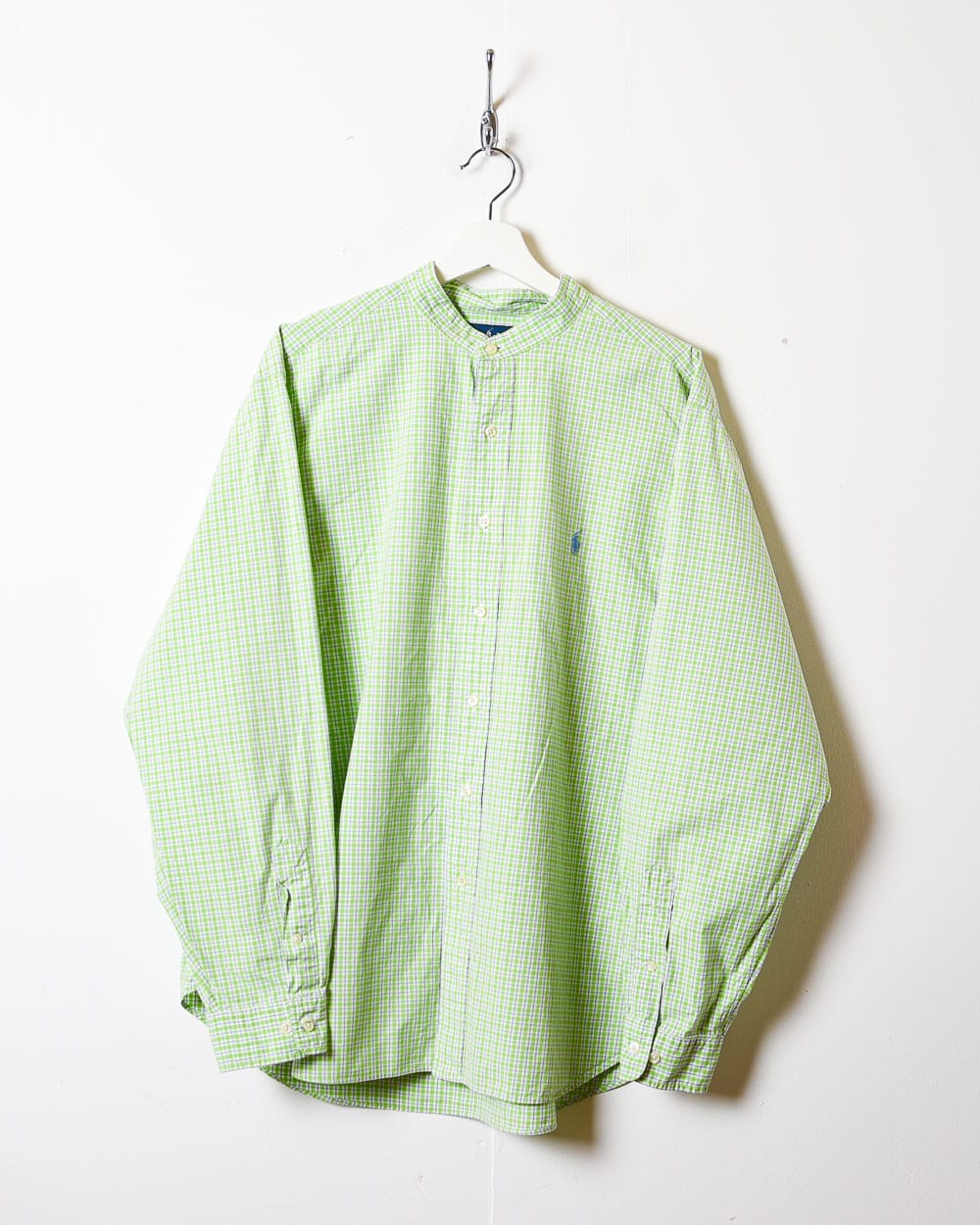 Vintage 90s Green Polo Ralph Lauren Checked Shirt - X-Large