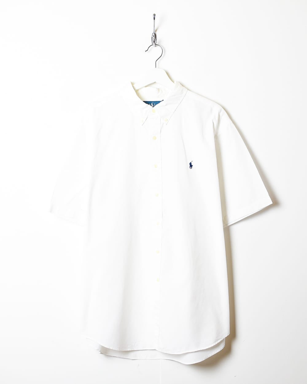 Vintage 90s White Polo Ralph Lauren Short Sleeved Shirt - XX-Large