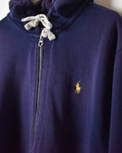 Navy Polo Ralph Lauren Zip-Through Hoodie - X-Large