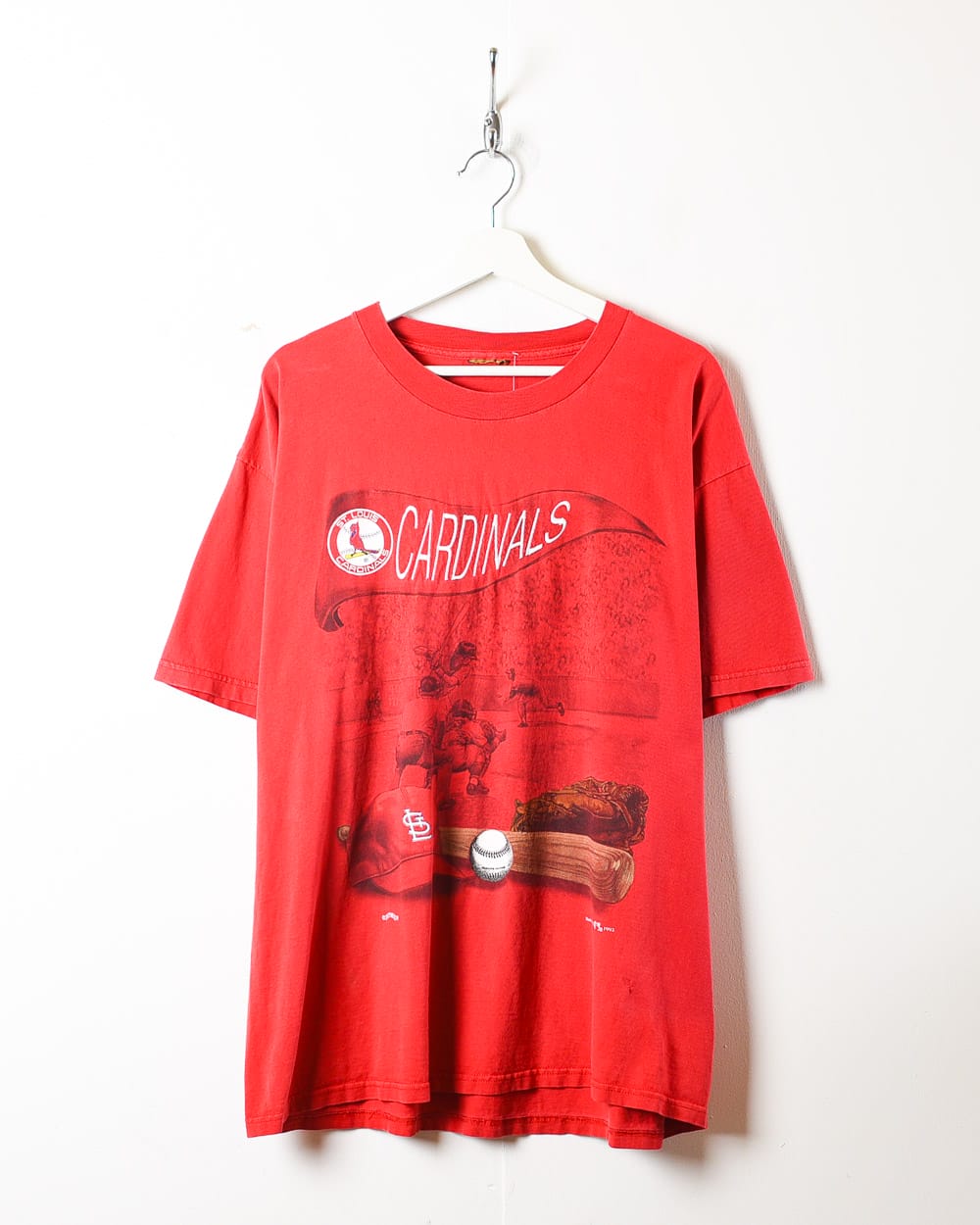 Nutmeg St Louis Cardinals Graphic T-Shirt - X-Large - Domno Vintage 