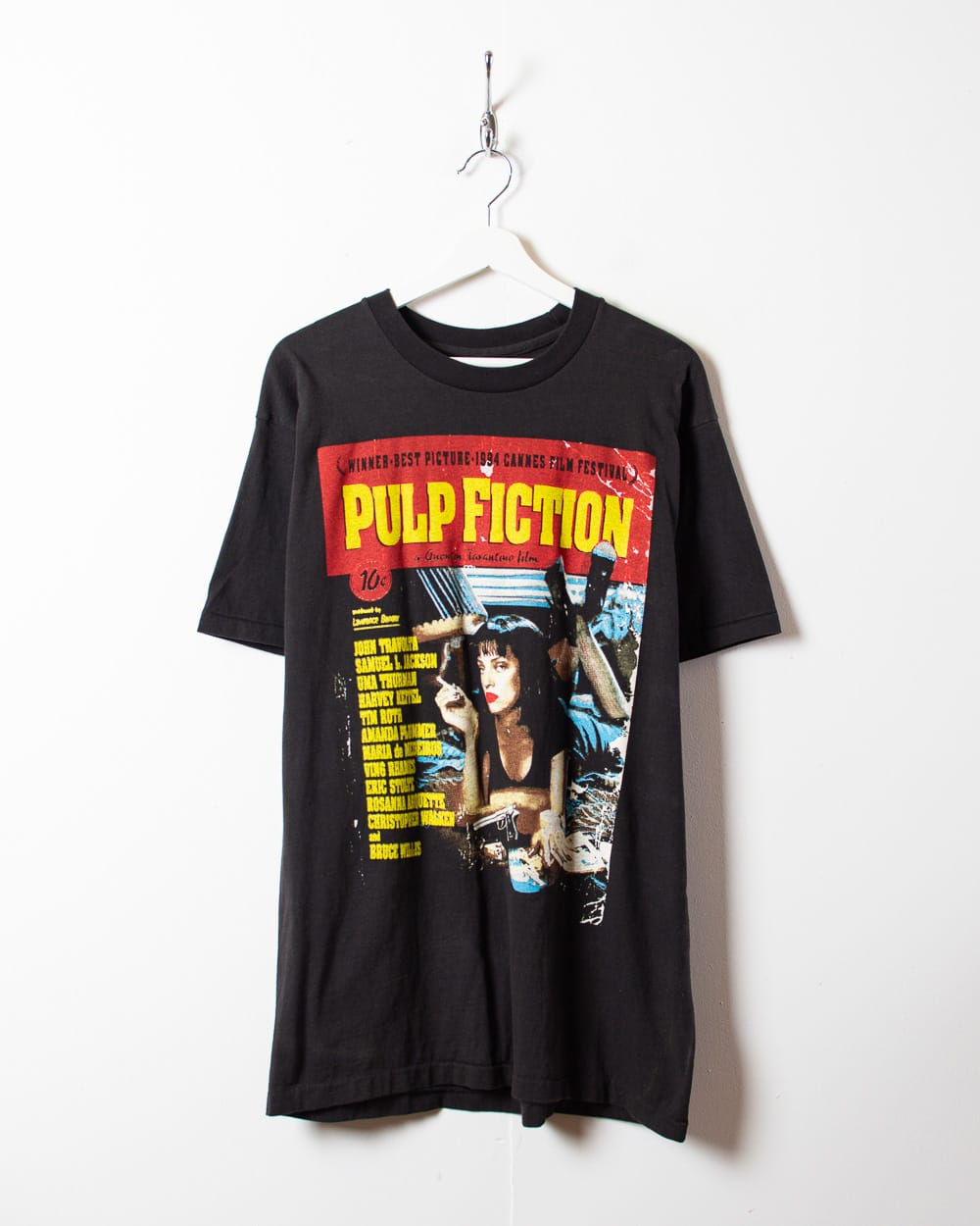 Black Pulp Fiction Single Stitch T-Shirt - X-Large