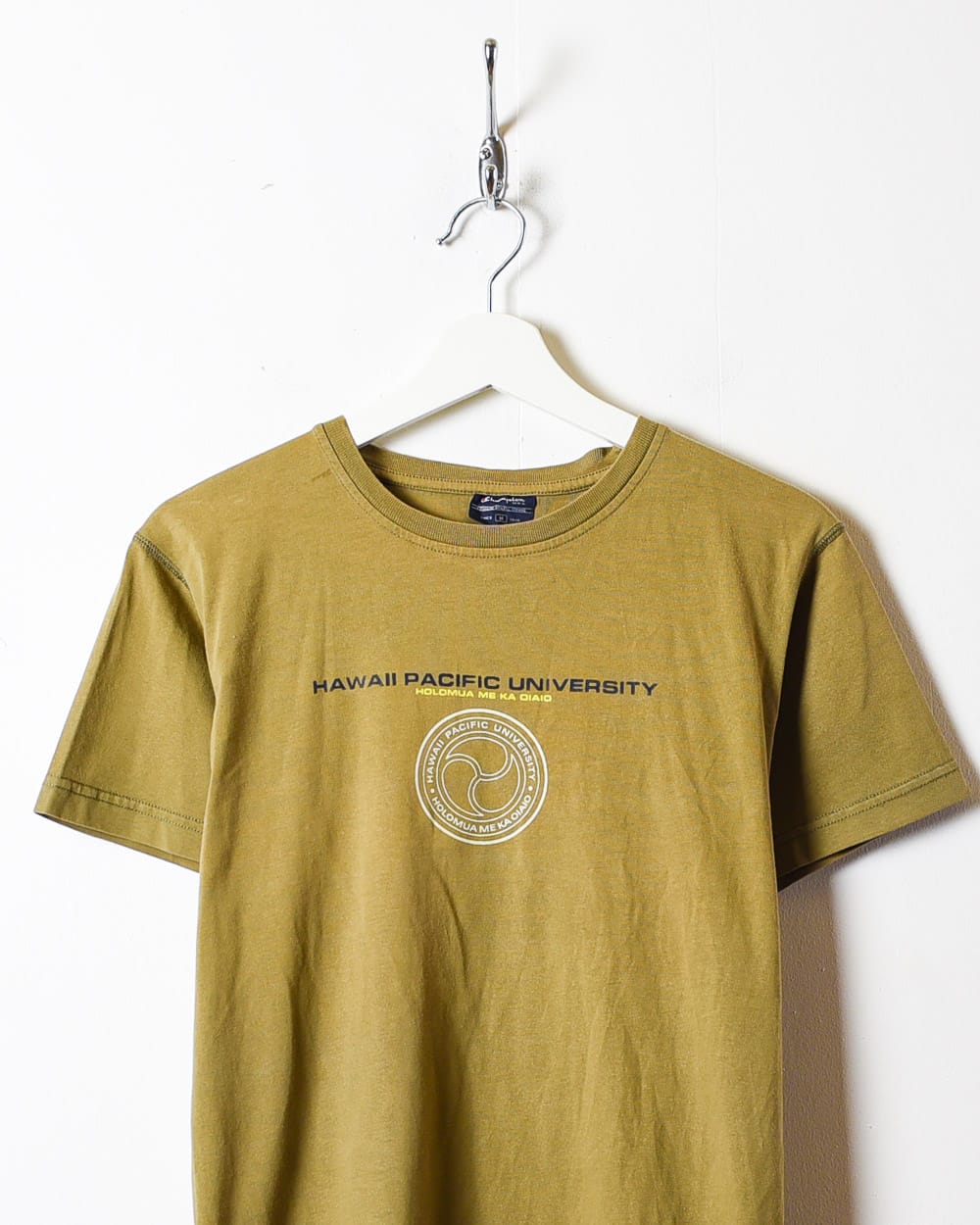 Vintage 00s Khaki Champion Hawaii Pacific University T Shirt Small Cotton Domno Vintage