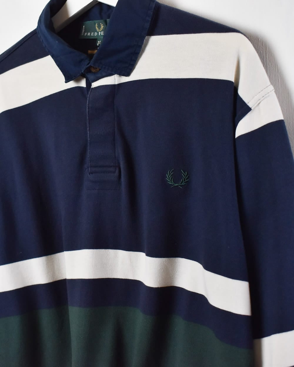 Navy Fred Perry Rugby Shirt - Medium
