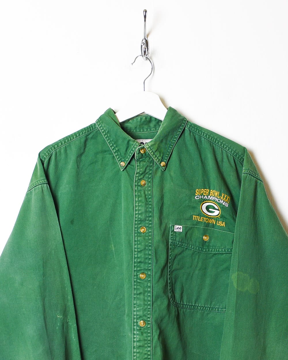 Green Lee Sport Green Bay Packers Super Bowl XXI Champions Shirt - Large