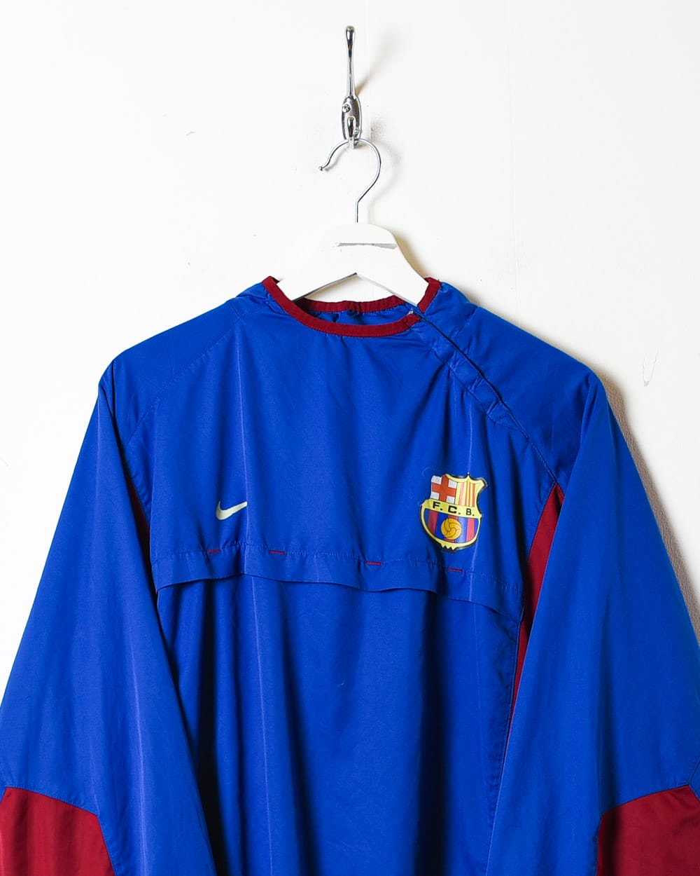 Blue Nike FC Barcelona Pullover Windbreaker Jacket - Large