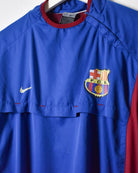 Blue Nike FC Barcelona Pullover Windbreaker Jacket - Large