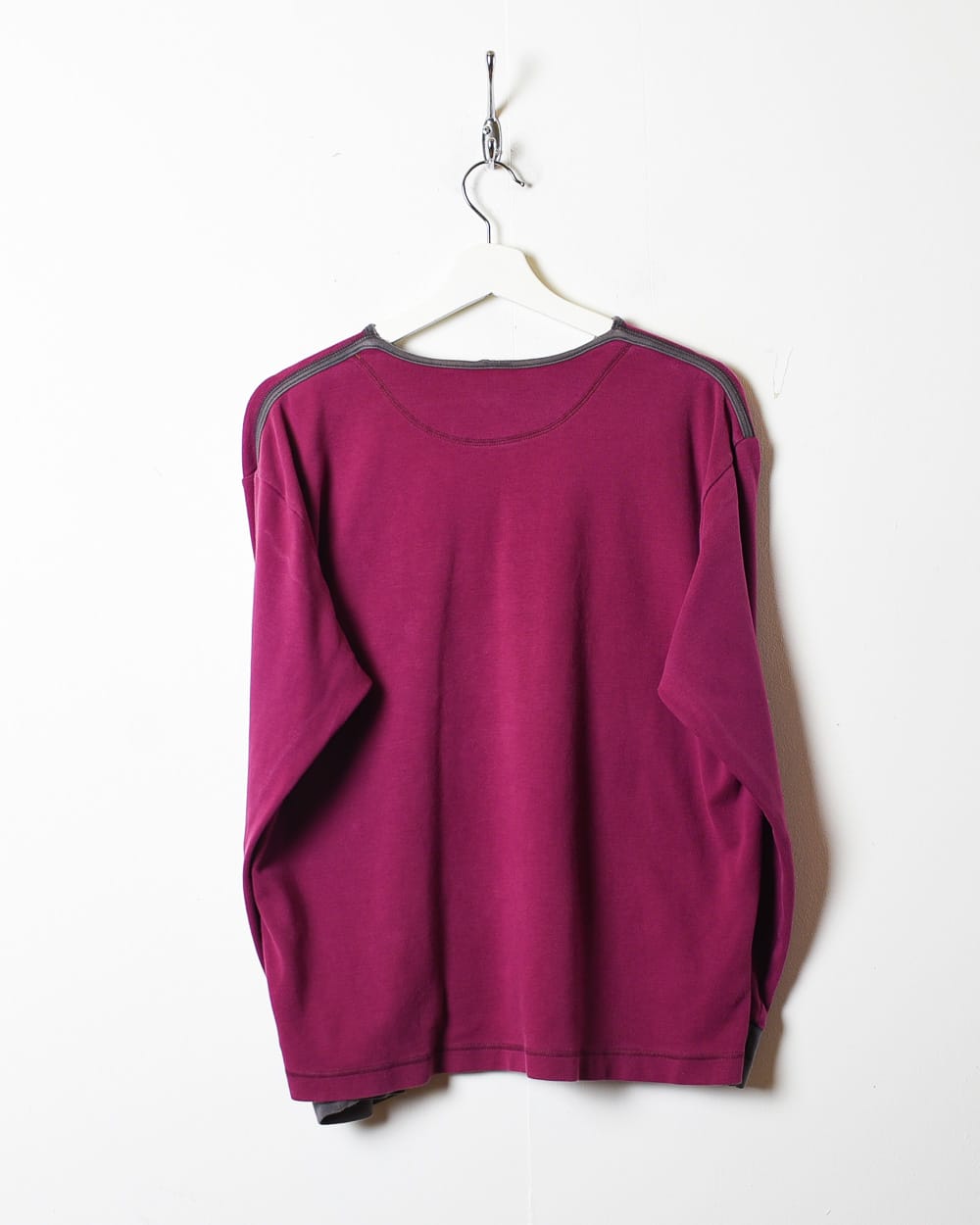 Maroon Nike Long Sleeved T-Shirt - Large Women's