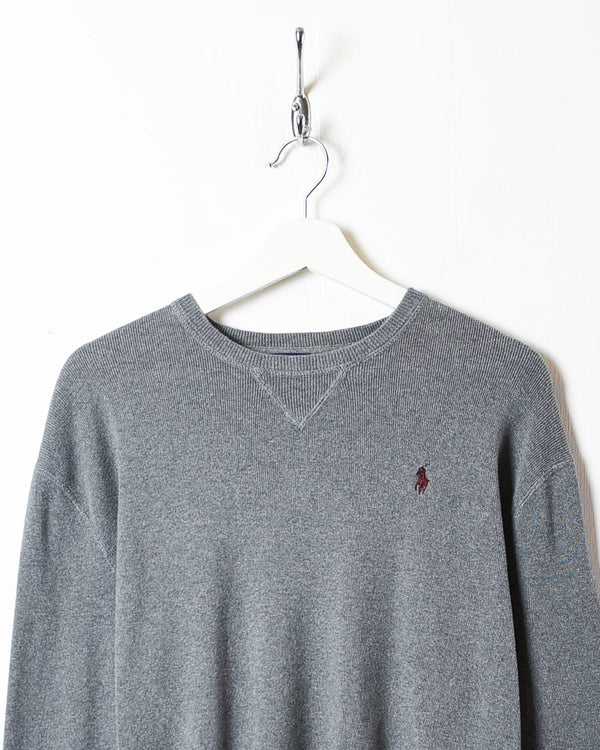 Grey Polo Ralph Lauren Knitted Sweatshirt - Small