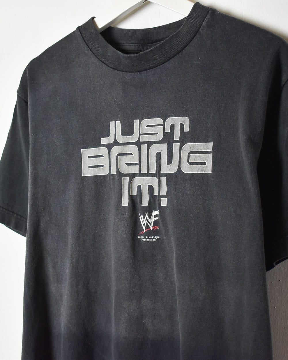 Black WWF The Rock Just Bring It T-Shirt - Medium