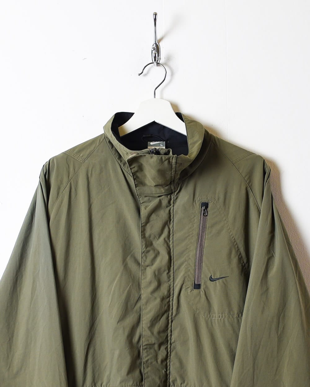 Khaki Nike Windbreaker Jacket - Large