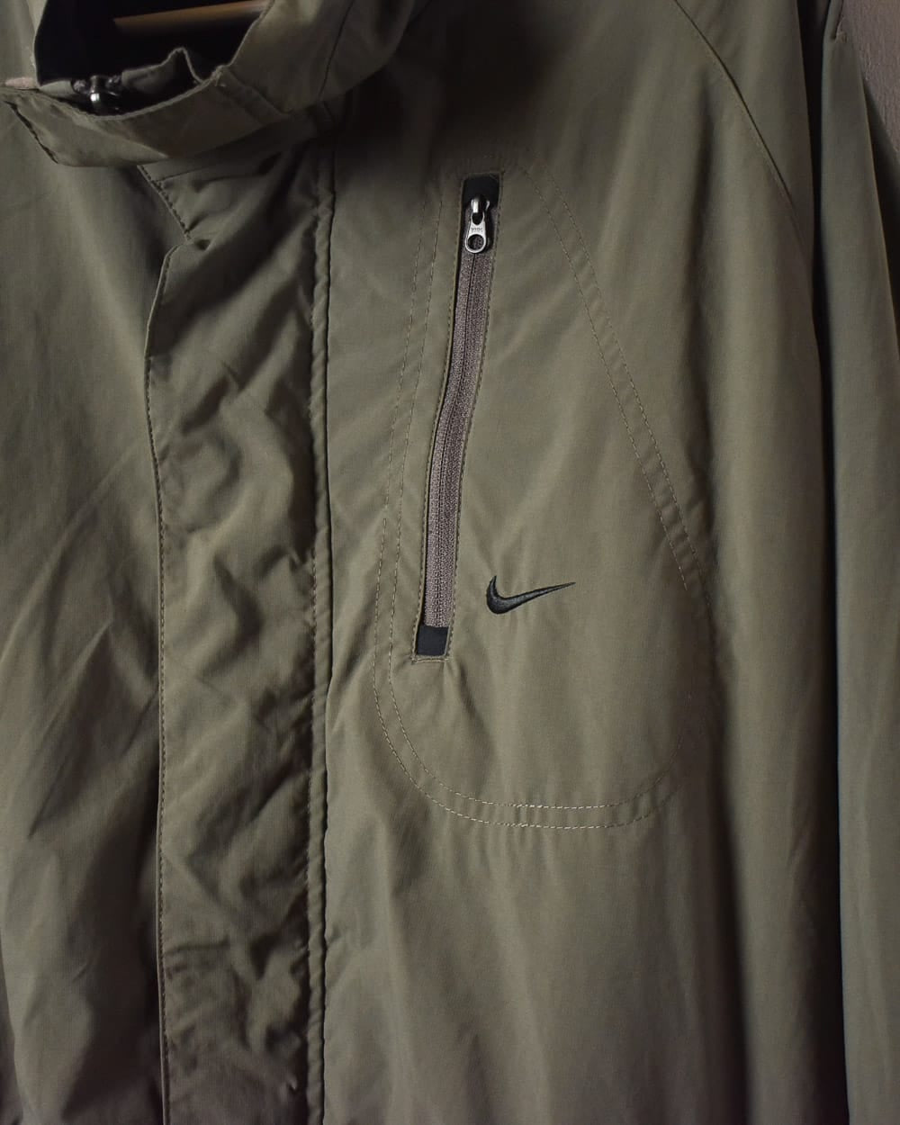 Khaki Nike Windbreaker Jacket - Large