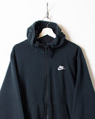 Black Nike Zip-Through Hoodie - Large