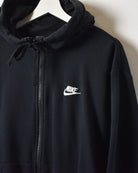 Black Nike Zip-Through Hoodie - Large