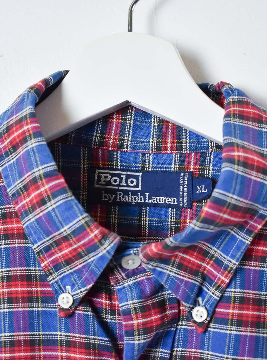 Blue Polo Ralph Lauren Checked Shirt - X-Large